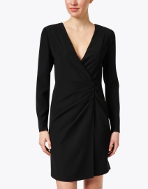 Front image thumbnail - Emporio Armani - Black Pleated Mini Dress