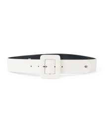 Brio White Leather Belt