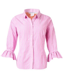 Product image thumbnail - Gretchen Scott - Pink and White Gingham Shirt
