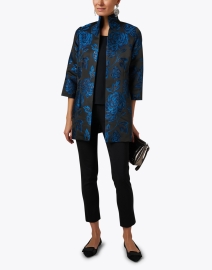Look image thumbnail - Connie Roberson - Rita Black and Blue Floral Jacket