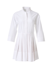 White Cotton Collar Dress