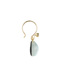 Front image thumbnail - Alexis Bittar - Blue Grey Lucite Teardrop Earrings
