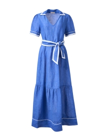 Product image thumbnail - Purotatto - Overseas Blue Linen Dress
