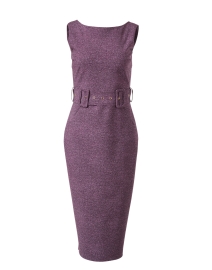 Product image thumbnail - Chiara Boni La Petite Robe - Zeffirina Purple Tweed Belted Dress