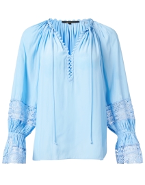 Jane Blue Embroidered Blouse 