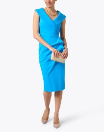 Look image thumbnail - Chiara Boni La Petite Robe - Fiynorc Blue Stretch Jersey Dress