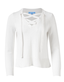Saylor White Cotton Sweater
