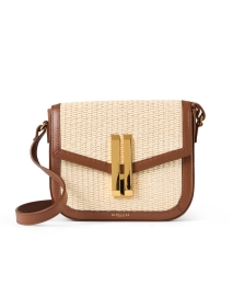 Product image thumbnail - DeMellier - Vancouver Raffia and Leather Crossbody Bag