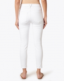 Back image thumbnail - Veronica Beard - Debbie White Denim High Rise Ankle Jean