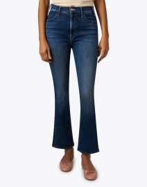 Front image thumbnail - Mother - The Hustler Blue High Waist Ankle Jean