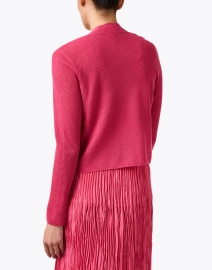 Back image thumbnail - Eileen Fisher - Pink Cropped Cardigan