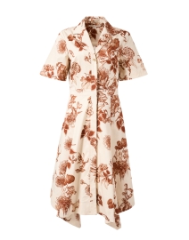 Product image thumbnail - Jason Wu Collection - Cream Floral Print Shirt Dress