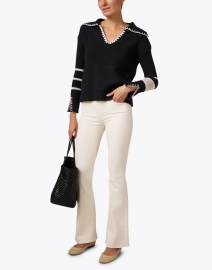 Look image thumbnail - Lisa Todd - Black Contrast Stitch Sweater