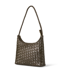 Front image thumbnail - Bembien - Marni Olive Green Woven Leather Shoulder Bag