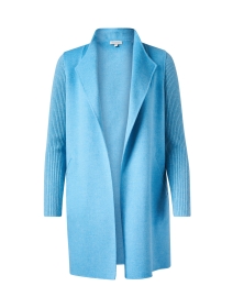 Product image thumbnail - Kinross - Pool Blue Wool Cashmere Coat