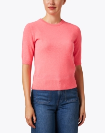 Front image thumbnail - White + Warren - Coral Cashmere Sweater