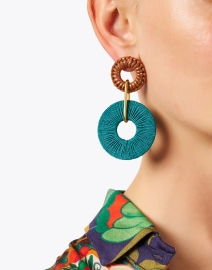 Look image thumbnail - Lizzie Fortunato - Brown and Blue Drop Earrings