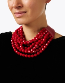 Look image thumbnail - Fairchild Baldwin - Bella Lipstick Red Multistrand Necklace