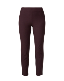 Product image thumbnail - Eileen Fisher - Burgundy Stretch Crepe Slim Ankle Pant