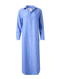 Rory Blue Linen Shirt Dress
