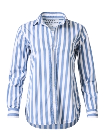 Frank Blue and White Stripe Poplin Shirt