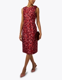 Look image thumbnail - St. John - Red Multi Jacquard Dress