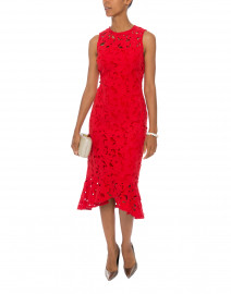 Drayton Red Cotton Lace Dress
