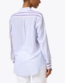 Back image thumbnail - Xirena - Beau Blue Stripe Shirt