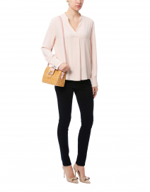 Blush Pink Crossover Blouse