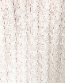 Fabric image thumbnail - White + Warren - White Linen Cotton Cable Sweater