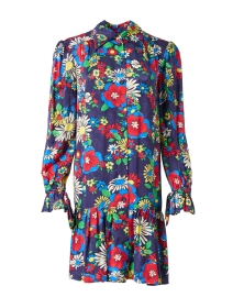 Product image thumbnail - Tara Jarmon - Rogette Blue Multi Floral Dress