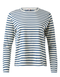 Product image thumbnail - Frances Valentine - Navy and White Striped Top