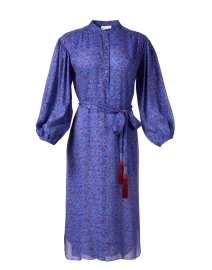 Product image thumbnail - Megan Park - Yalina Blue and Red Print Cotton Dress