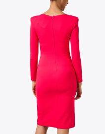 Back image thumbnail - Emporio Armani - Red Ruched Jersey Dress 