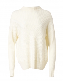 Cream Wool and Cashmere Cable Knit Sweater
