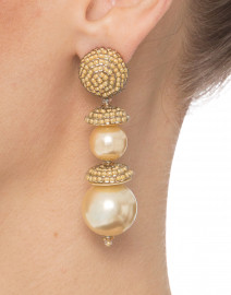 Beaded Cap Pearl Earrings