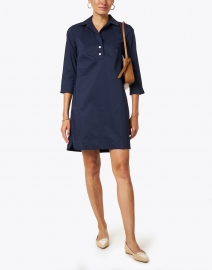 Look image thumbnail - Hinson Wu - Aileen Navy Stretch Cotton Dress