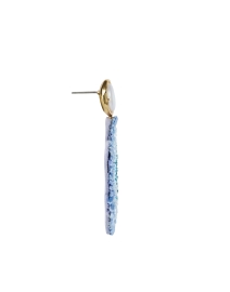 Back image thumbnail - Mignonne Gavigan - Aamir Blue Floral Drop Earrings