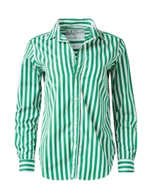 Frank Green and White Striped Cotton Shirt