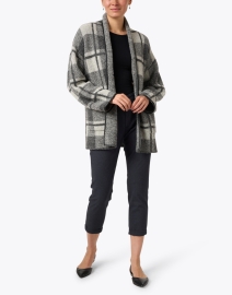 Look image thumbnail - Margaret O'Leary - Black and Grey Reversible Plaid Wool Jacket