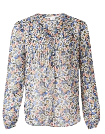Lowell Multi Floral Silk Blouse 