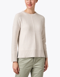 Front image thumbnail - Kinross - Beige Cotton Sweater
