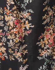 Fabric image thumbnail - Ro's Garden - Clorinda Black Floral Embroidered Kurta