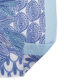 Back image thumbnail - Kinross - Blue Multi Print Silk Cashmere Scarf