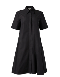 Black Cotton Shirt Dress