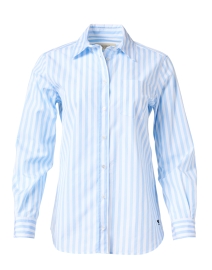 Product image thumbnail - Weekend Max Mara - Armilla Blue and White Cotton Shirt