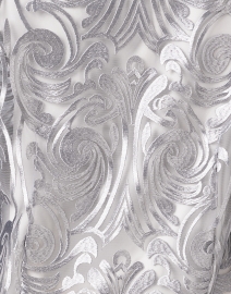 Fabric image thumbnail - Connie Roberson - Rita Silver Deco Sheer Lace Top