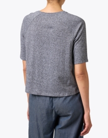 Back image thumbnail - Eileen Fisher - Gray Cotton Crew Neck Top