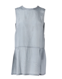 Celeste Blue Satin Top