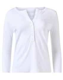 Product image thumbnail - Majestic Filatures - White Henley Top